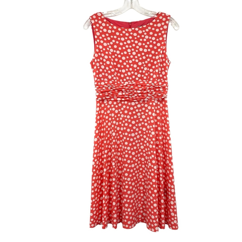 Eliza J Polka Dot Coral Casual Dress